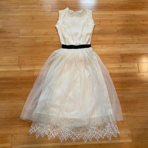 BNWOT White Mock Neck Mori Girl Tank - one size